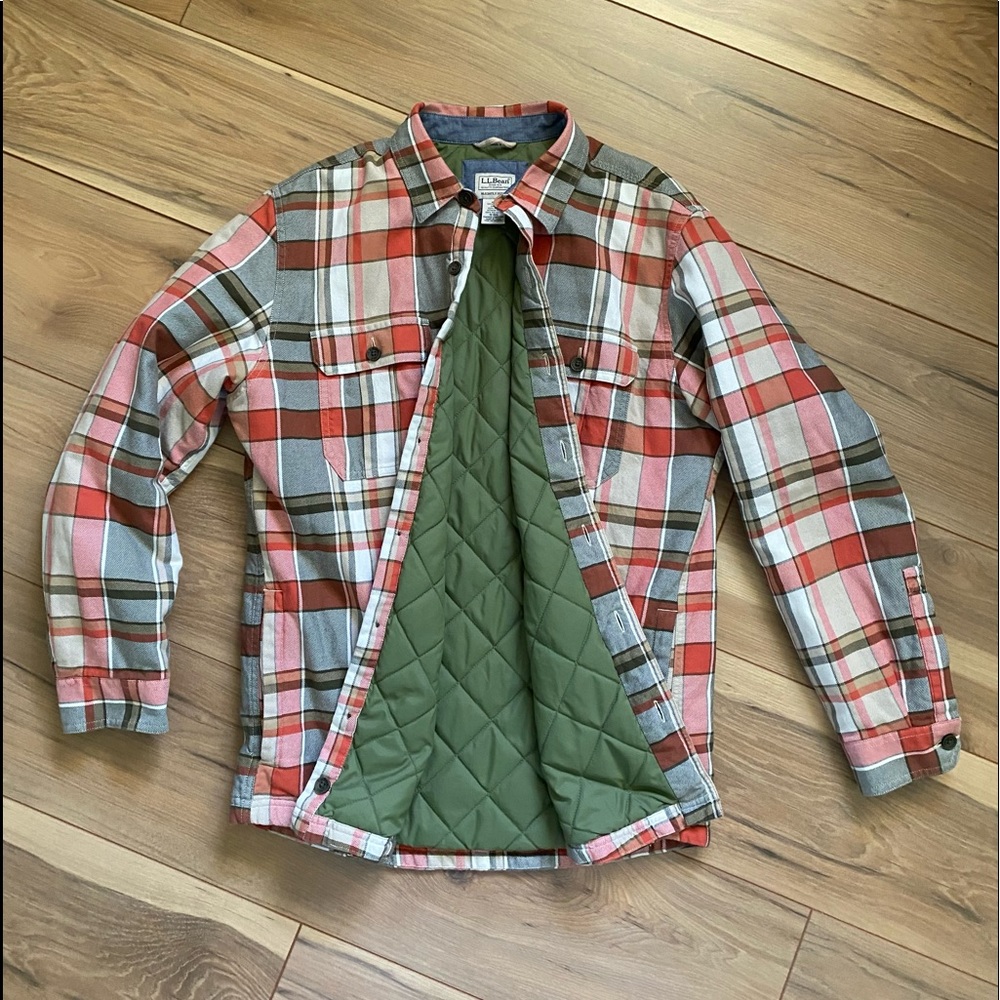 L.L. Bean flannel quilted jacket
